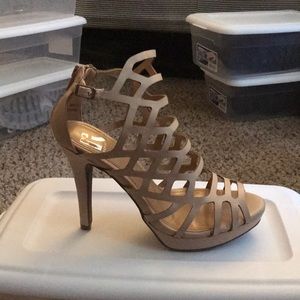 Nude color heels, worn once!